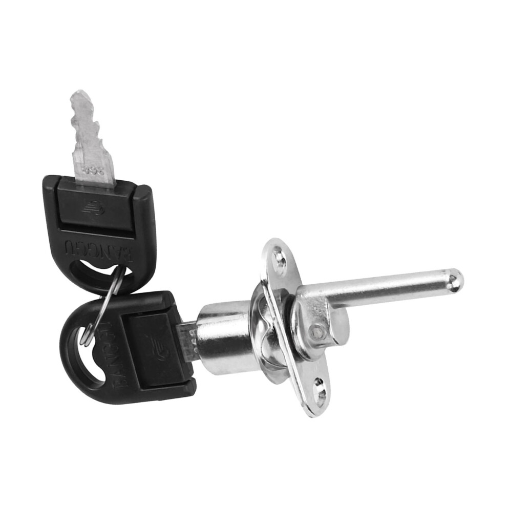 2Pcs Furniture Drawer Wardrobe File Cabinet Lock With Keys Office Security (19Mm Head Silver) 9461324573433