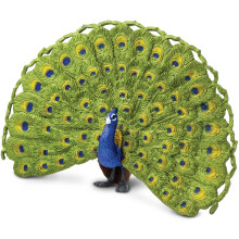 Safari Ltd. Peacock Figurine - Yksityiskohtainen 4"" muovinen mallifiguuri - Hauska opettavainen leikkilelu pojille tytφille ja lapsille 3+