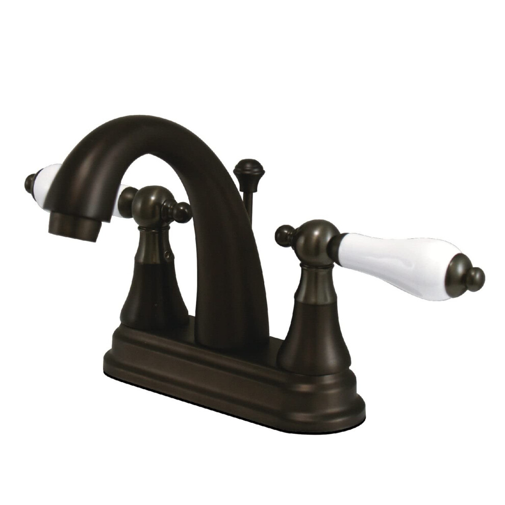 Kingston Brass Ks7615pl English Vintage 4"""" Centerset Bathroom Faucet 5"""" Spout Reach Oil Rubbed Bronze 663370114748