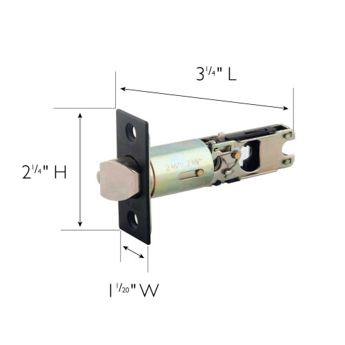 Design House 703561 Adjustable 2-Way Square Corner Replacement Entry Latch Oil Rubbed Bronze 1