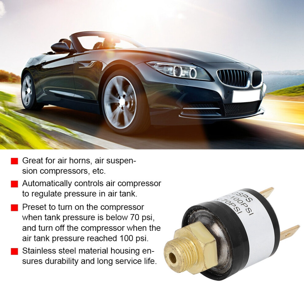 Car Automatic Air Pressure Control Switch Valve 70-100Psi For Air Compressor Pump 4391324573902