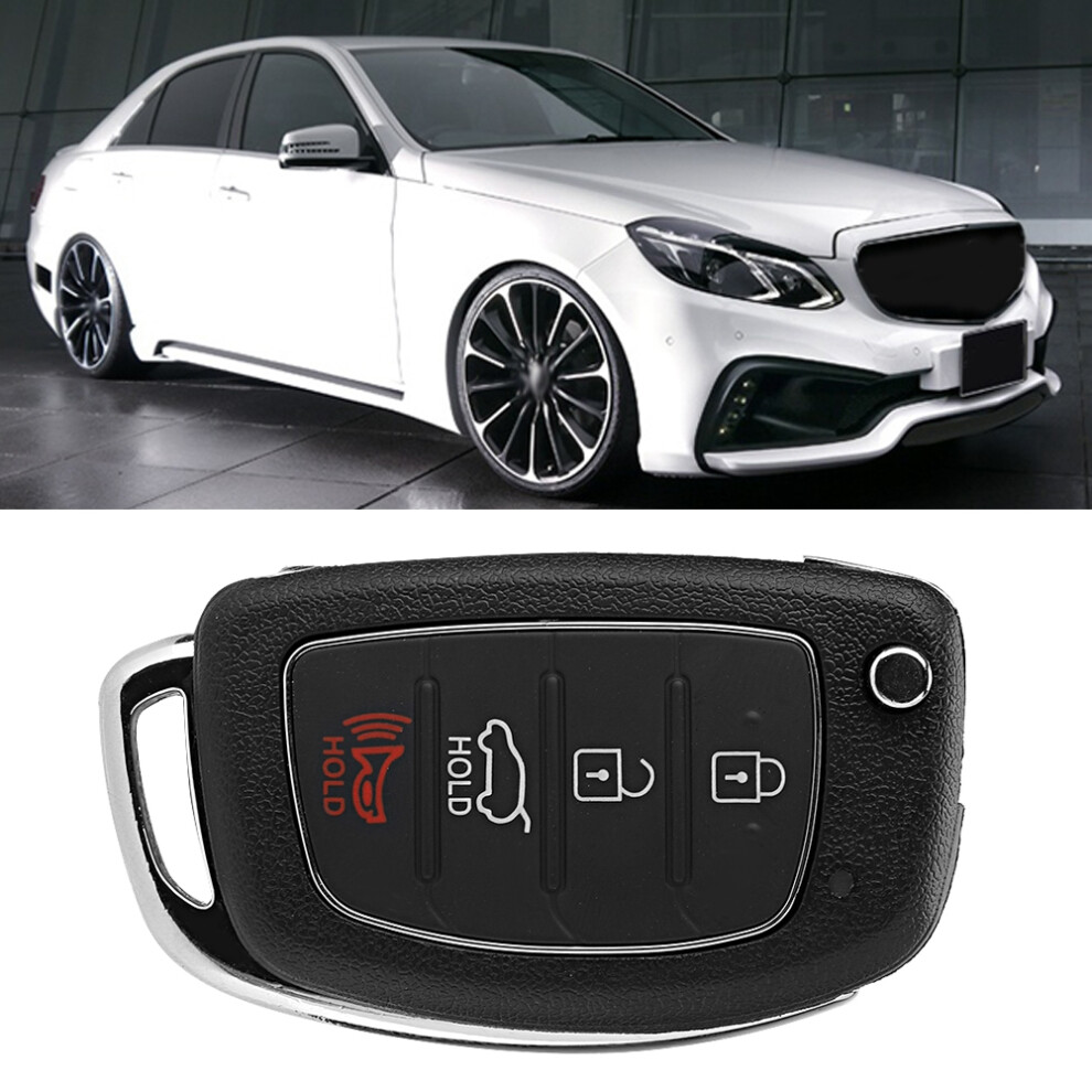 Flip 4 Button Remote Key Fob Case Shell Cover Fit For Hyundai Santa Fe (Ix45) 2013-2014 9471324573456