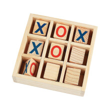 Dreven stoln hra Tic Tac Toe  strategick hra pro deti  hracka na vlety a hran v interiru