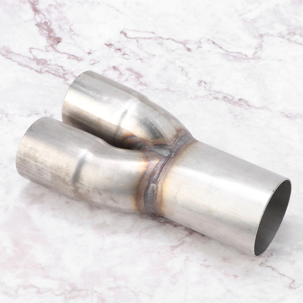Stainless Steel Exhaust Pipe Collector 2In Double Inlet Single 2.5In Outlet 8481324573951