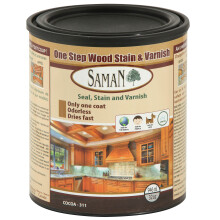 SamaN Interior One Step Wood Seal Stain and Varnish - Op olie gebaseerde geurloze kleurstof - Bescherming voor meubels en fijn hout (Cacao SAM-311 32