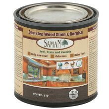 SamaN Interior One Step Wood Seal Stain and Varnish - Op olie gebaseerde geurloze kleurstof - Bescherming voor meubels en fijn hout (Koffie SAM-310 8