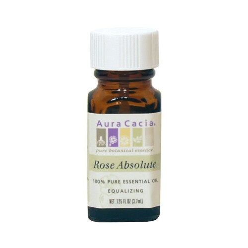 Aura Cacia Aromatherapy Rose Absolute Essential Oil 1/8 Oz. Bottle
