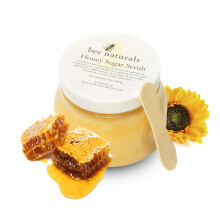 Luxe Honey Sugar Scrub 8oz - Zachte exfolirende mix voor gezicht, lichaam en voeten met honingkokosnoot en essentile olin - Voedend vocht met