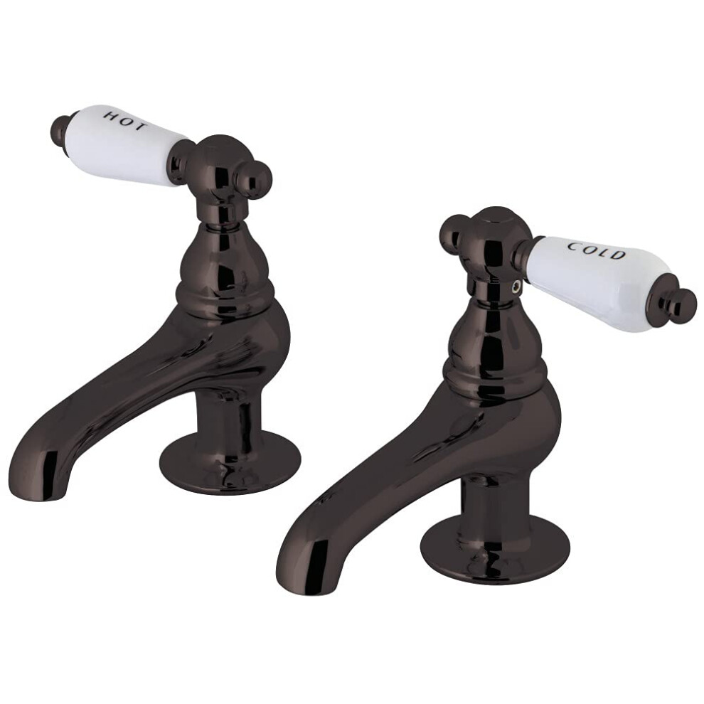 Kingston Brass Cc3l5 Vintage Basin Tap Faucet 3-1/2 Inch Spout Reach Oil Rubbed Bronze 663370118173