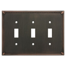 Cosmas 44032-ORB Öljyhierretty pronssi kolminkertainen kytkinlevy seinäkytkinlevyn kansi