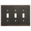 Cosmas 44032-ORB Oil Rubbed Bronze Triple Toggle Switchplate Wall Switch Plate Cover 1