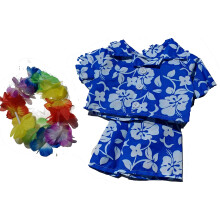 Hawaiian Boy m/Flower Lei Bamsetj passer til de fleste 14""""-18"""" Build-a-Bear og lav dine egne tjdyr