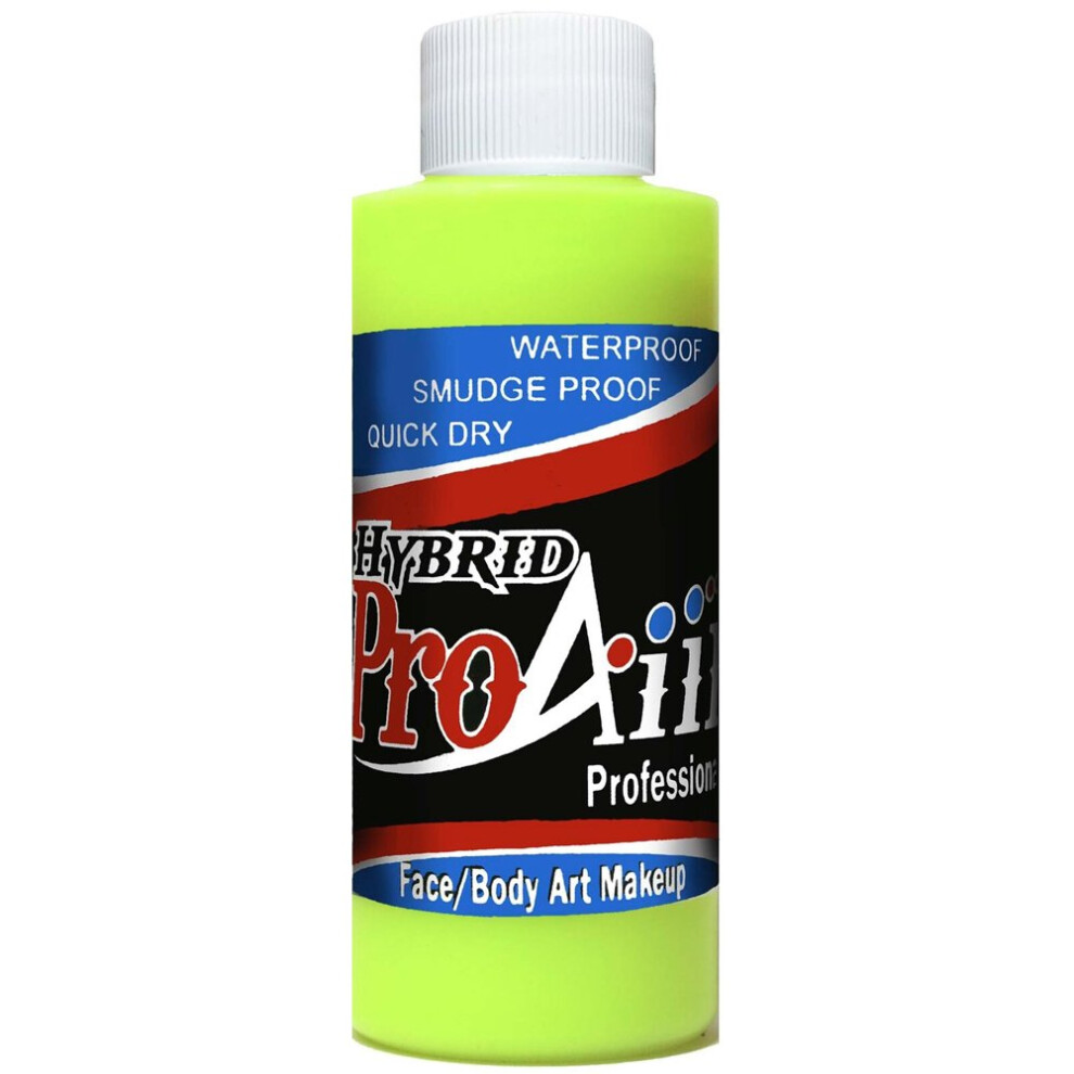 Showoffs Body Art Yellow Proaiir Face And Body Painting Makeup - 2Oz (60Ml) Fluorescent