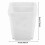 20pcs Mini Modern Succulent Plant Pots Small plastic Containers, Scrub square Pots（White） 2