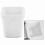 20pcs Mini Modern Succulent Plant Pots Small plastic Containers, Scrub square Pots（White） 6