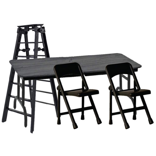 Cern hern sada Ultimate Ladder Table & Chairs pro zpasnick akcn figurky 1
