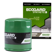 ECOGARD S2222 Premium Spin-On Engine Oil Filter for Synthetic Oil Fits Chevrolet Silverado 1500 5.3L 2007-2013 Silverado 2500 HD 6.0L 2007-2019