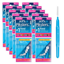 Piksters Interdentalbrsten Gre 5, 100 Stck (10 x 10 Packungen), Interdentalzahnbrste fr groe Lcken, Zahnfleisch, weiche Borsten zur Plaqu