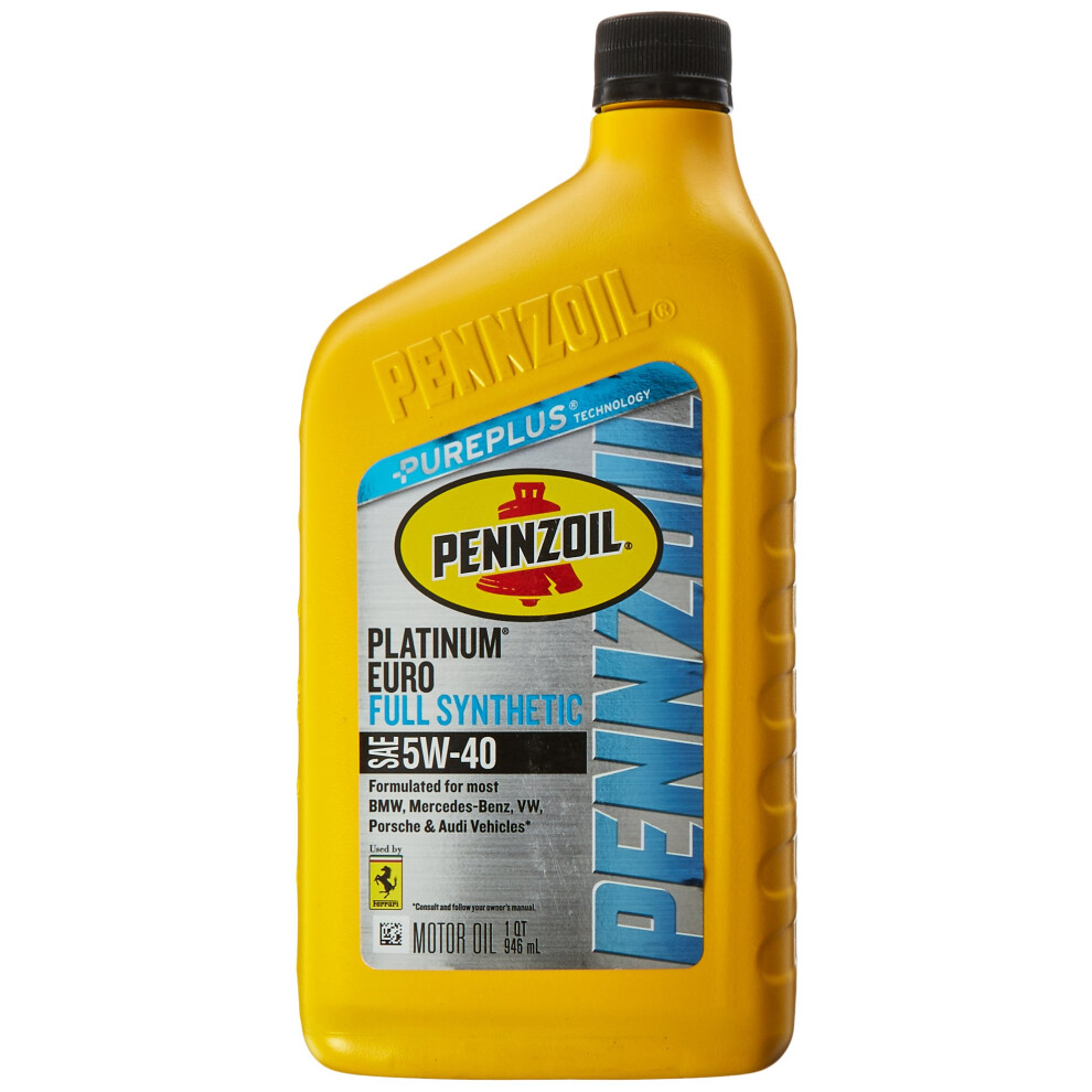 Pennzoil - 550040834 Platinum Euro Full Synthetic 5W-40 Motor Oil (1-Quart Single-Pack)
