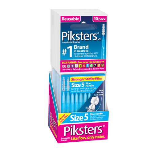 Pikters Brosses interdentaires Taille 5 100 Count (10 x 10 packs) Brosse dentaire interdent 1