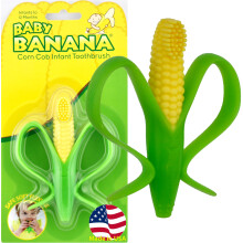 Baby Banana - Kukuricn klas Trninkov zubn kartcek na koustka pro kojence a batolata Zelen/lut Cornelius