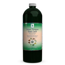 Silver Tongue Oral Care - Enxaguante bucal de prata coloidal totalmente natural 32 fl oz