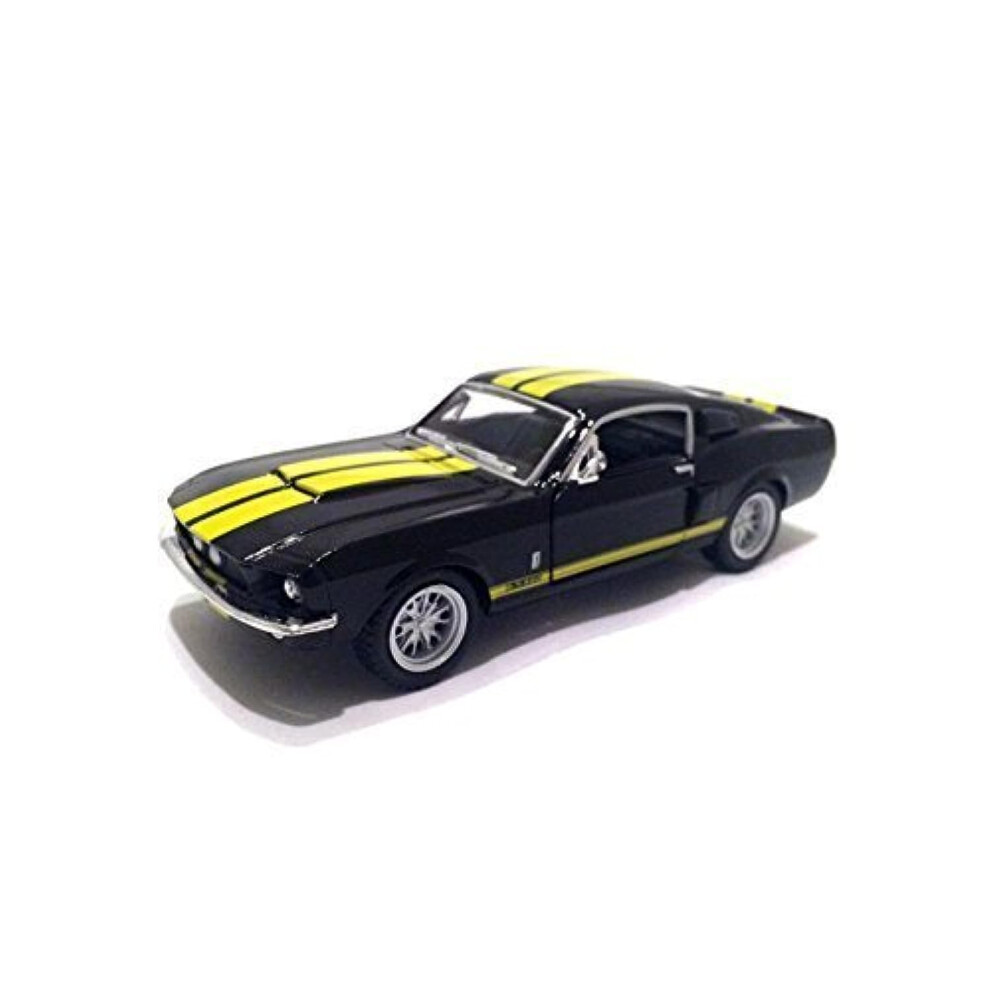 KiNSMART - 1967 Ford Shelby Mustang GT500 1:38 Scale 5"""" Die Cast Metal Model Toy Muscle Car (Black)-image-OPC-PHWT8X9-NEW
