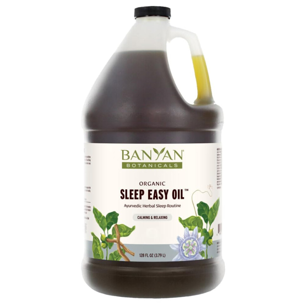 Banyan Botanicals Sleep Easy Oil - Organic Ayurvedic Herbal Sleep Oil - With Coconut Oil & Ashwagandha - Grounding And Calming - 128Oz. - Non Gmo