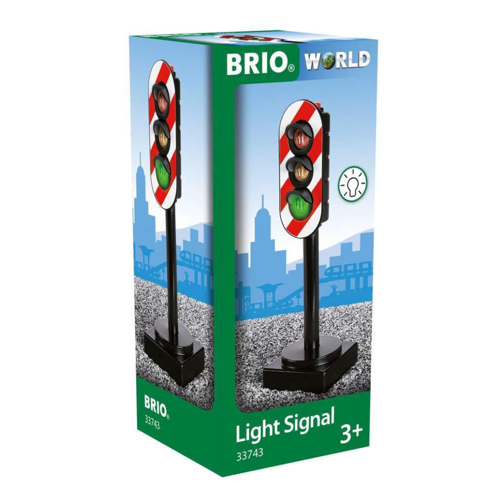 Brio World 33743 - Light Signal - Wooden Toy Train Accessory For Kids Ages 3 And Up