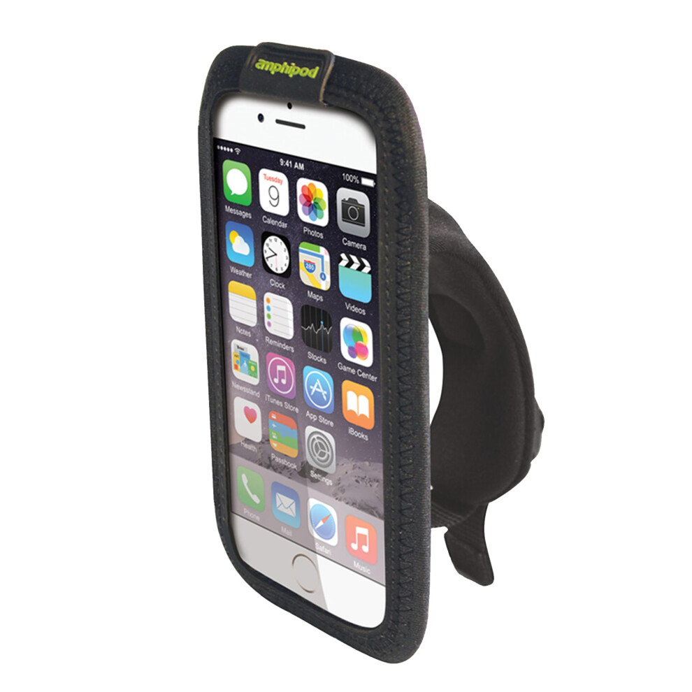 Amphipod Handpod Smartview Pouch Secure Touchscreen-Accessible Phone Holder For Runners & Joggers - 6.7"""" X 3.75"""" X 0.5"""" Black 838791002619