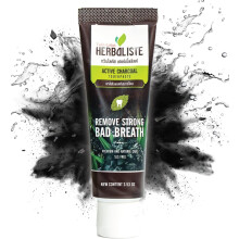 Dentifricio a carbone gemello Lotus - sbiancamento naturale privo di fluoro con polvere di conchiglia di cocco - dentifricio nero Gentile efficace 3,