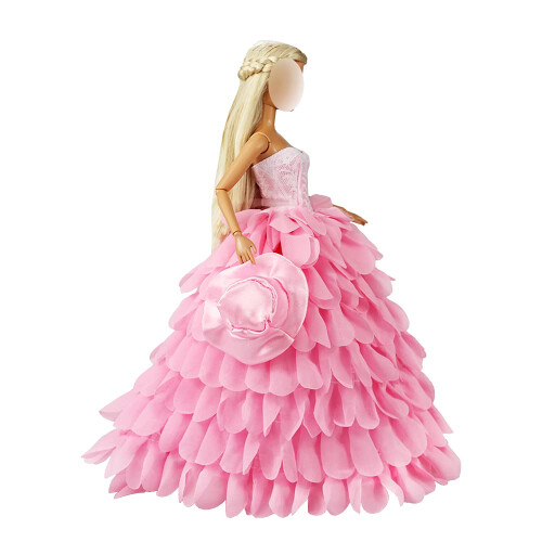 BARWA Princess Evening Party Clothes usa vestido com chapu conjunto para boneca de 11,5 polegadas 2