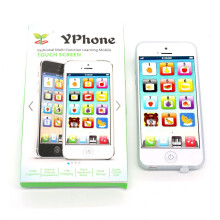 Cooplay Child's Interactive My First Own Cell Phone Toy - Spil for at lre Touch Screen YPhone med 8 funktioner og blndende LED-lys Smbarn