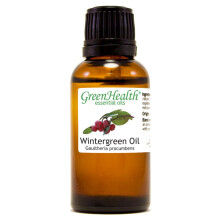 Vintergrn terisk olie - 1 fl oz (100 % ren og uskret) - GreenHealth - Amber glasflaske med brnesikret lg