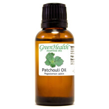 Patchouli terisk olie - 1 fl oz (100 % ren og uskret) ravfarvet glasflaske med Euro Dropper - GreenHealth