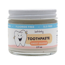 Natrliche, fluoridfreie Zahnpasta fr Kinder von Balm Baby Brand  SLS-freie Zahnpasta mit Xylitol, vegan, glutenfrei, BPA-frei, Glasbehlter, Z