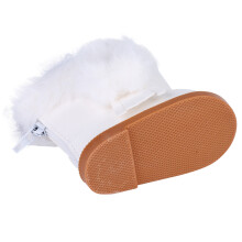 1 Pair Mini Doll Shoes Plush Winter Snow Boots Dolls Accessories for 18 Inch Dolls (White)