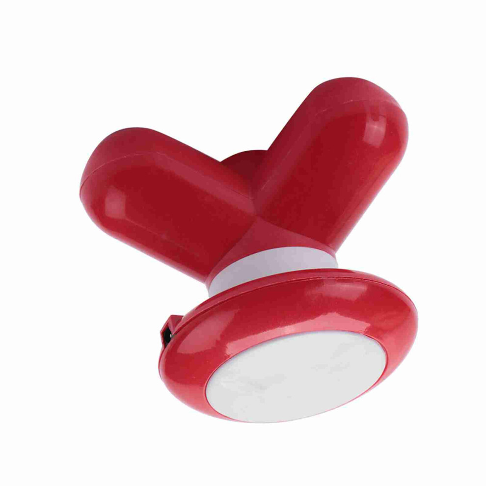 USB Mini Electric Handled Wave Vibrating Massager Neck Full Body Massage (Red)