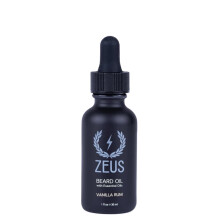 ZEUS Natural Beard Oil Premium pflegendes Bartl zum Weichmachen von Bart und Schnurrbart  HERGESTELLT IN DEN USA (Vanille-Rum) 1 oz.