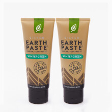 Redmond - Earthpaste All naturale non fluoruro vegano organico non OGM INGREDIENTI reali dentifricio Wintergreen 4 once tubo (2 pacchetti)