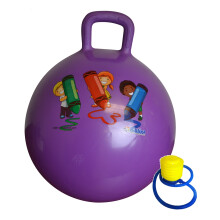 Hippity Hop 45 cm / 18 tommer diameter inklusive gratis fodpumpe til brn i alderen 3-6 Space Hopper Hopbold hoppende legetj - 1 bold
