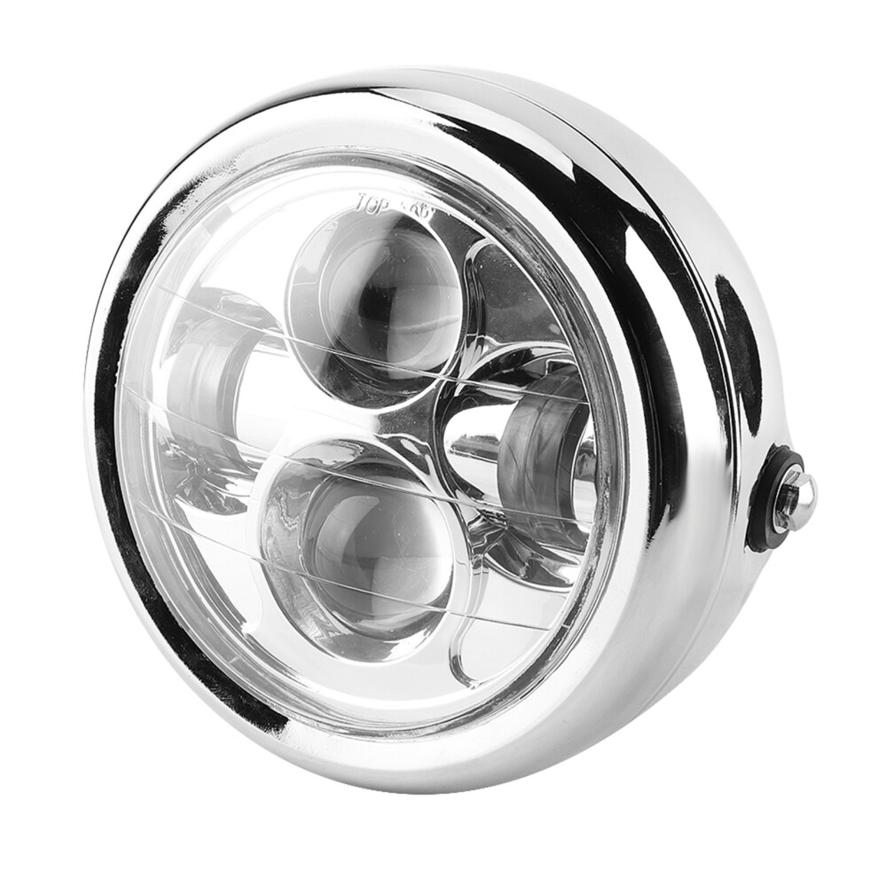 Motorcycle Headlight Universal Vintage Aluminum Retro Led Round Headlights Headlamp 4631324575521