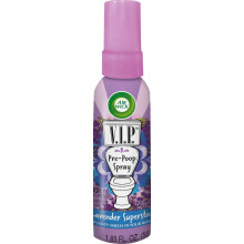 Air Wick V.I.P. Toaletn sprej pred pokaknm A 100 pouit Obsahuje esenciln oleje Levandule Superstar Vune Cestovn velikost 1,85 oz Drky k sv
