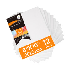 Placas de lona CONDA para pintura 8 x 10 polegadas 12 pacotes 100% algodo painis de lona telas brancas em branco preparadas sem cido qualidade