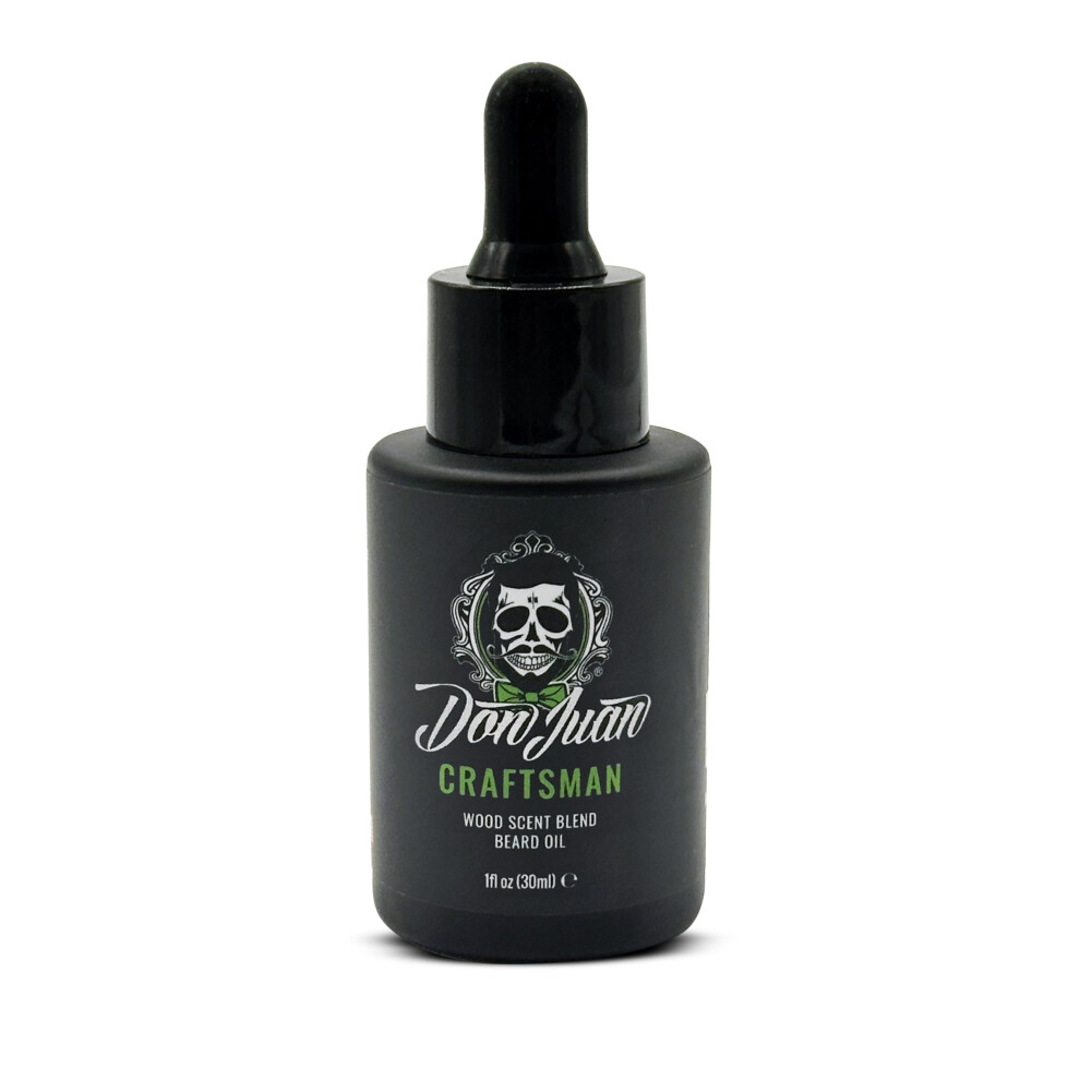 Don Juan Craftsman Beard Oil And Conditioner - 100% Organic - Unique Blend Of Natural Oils Jojoba Argan Vitamin E And More - Cedarwood Cypress