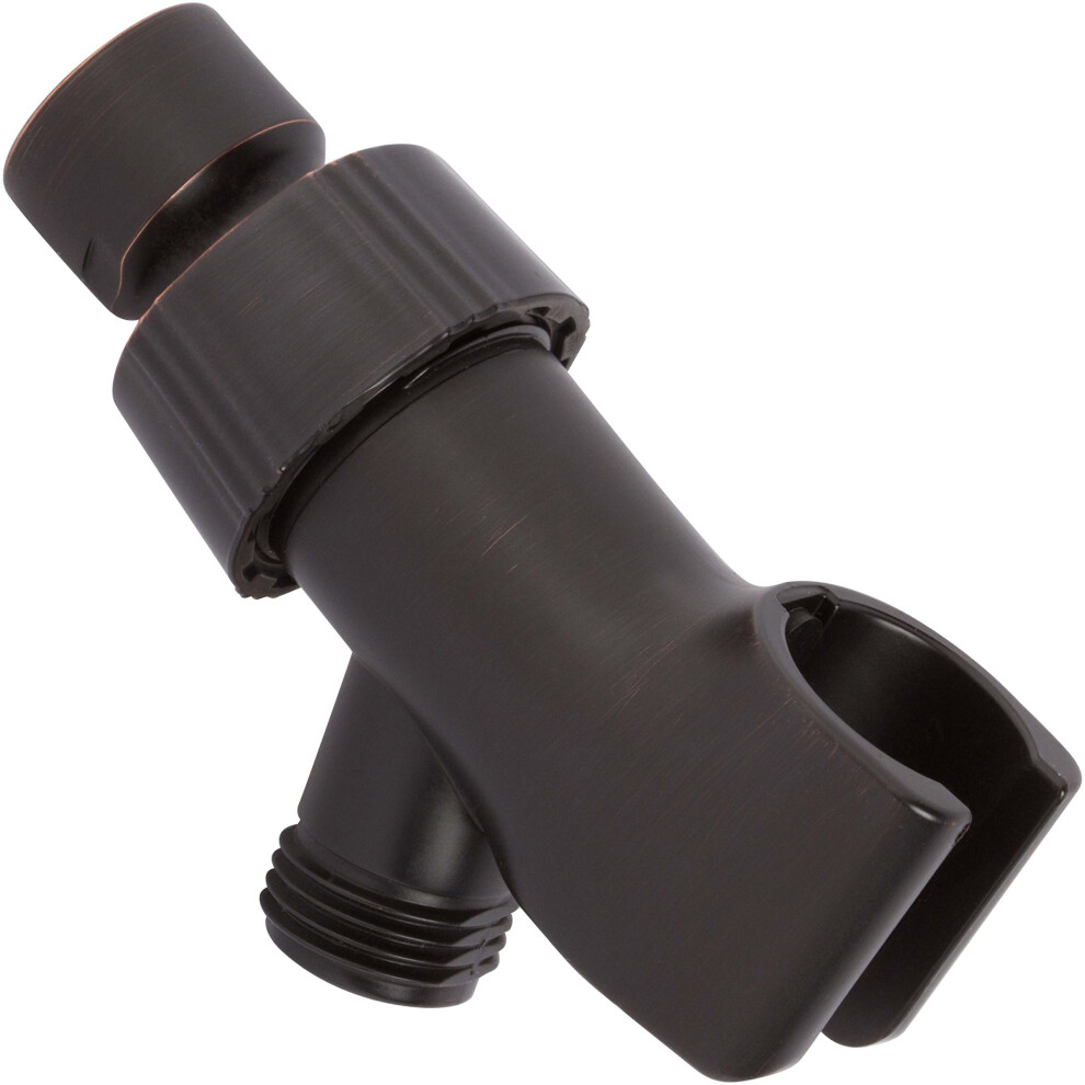 Shower Arm Bracket - Adjustable Handheld Shower Arm Mount & Holder With Brass Connector - Indoor And Outdoor Modern Bath Spa Fixture - Oil-Rubbed 641361818752