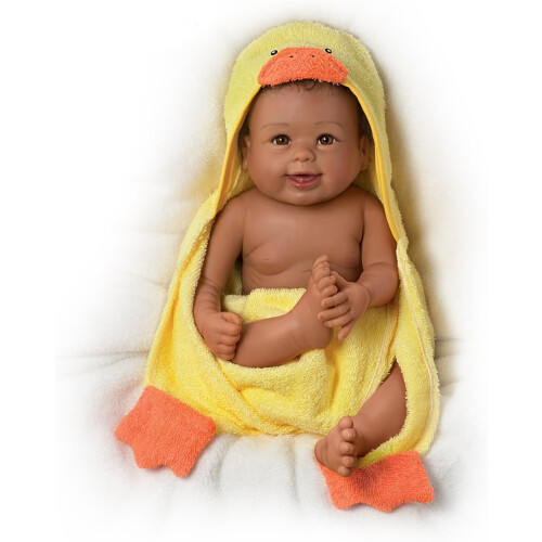 Poupée Layla Rub-A-Dub-Dub avec serviette canard de Ashton-Drake