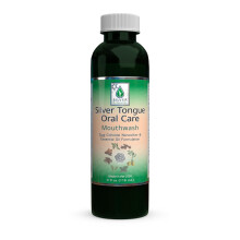 Silver Tongue Oral Care - Enxaguatrio bucal de prata coloidal totalmente natural 4,0 fl oz
