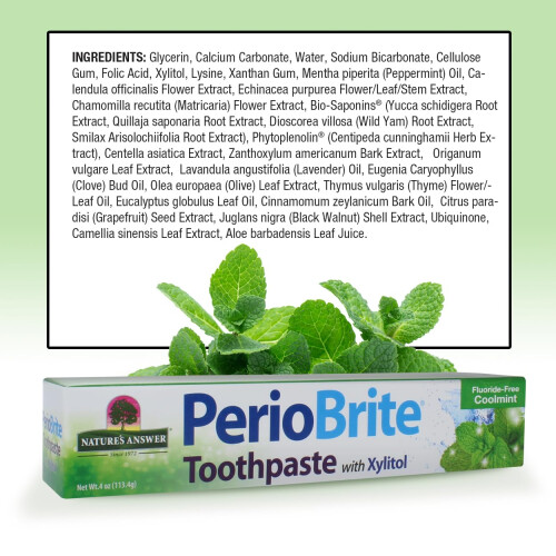 Nature's Answer Periobrite Toothpaste Cool Mint 4 Ounce 3 Count Nature's Answer Periobrite Toothpaste Cool Mint 4 Ounce 2