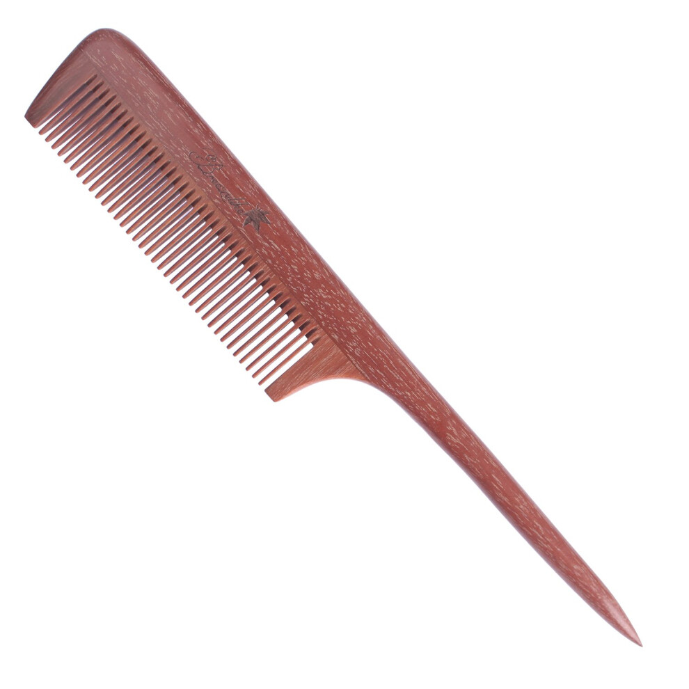 Breezelike Unisex Red Hair Combs - Fine Tooth Sandalwood Hair Comb - No Static Wooden Tail Comb For Women